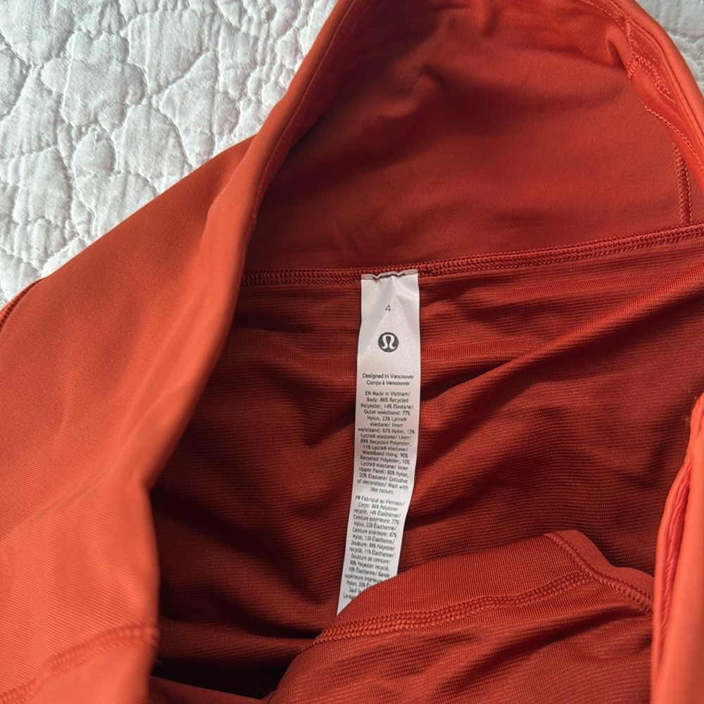 NWT Lululemon Speed Up High Rise Lined Short 2.5" Orange Brown Autumn Rust Sz 4 - Picture 6 of 7